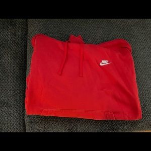 Red Nike oversized hoodie